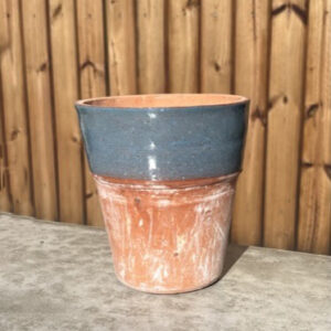 Terracotta pot with slip glaze